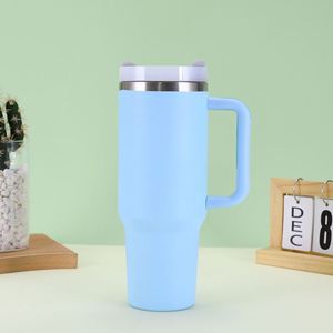 Gobelet isotherme de voyage pour voiture H2.0 avec poignée, 40 oz, couvercle, paille, antidérapant, conception personnalisée ODM OEM - Product Image 1