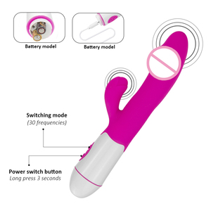 30-Speed çift uçlu vibratör yetişkin seks oyuncak yapay penis kadın değişken frekans g-spot simülasyon Simulation tor tavşan vibratör - Product Image 2