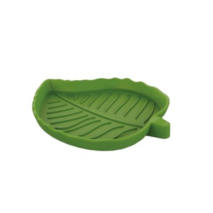 NOMOYPET, venta al <span class=keywords><strong>por</strong></span> mayor, plato de plástico con forma de hoja verde para reptiles, plato de alimentación para <span class=keywords><strong>comida</strong></span> y agua - Product Image 1