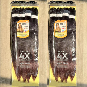Extensions de cheveux synthétiques pré-étirés 4X 52 pouces personnalisés <span class=keywords><strong>Expression</strong></span> africaine Tresse facile Cheveux au crochet résistants à la chaleur - Product Image 4
