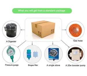 PUXIN 혐기성 반응기 뒤뜰 Biodigester 가정 Biogas 시스템 판매