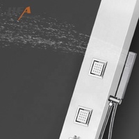 Nouvelle colonne de douche à jet simple Panneau de douche à double poignée en acier inoxydable avec jet et massage pour une utilisation en hôtel