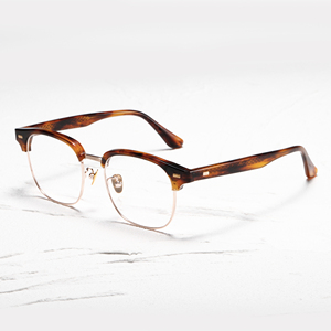 Retro Full Rim Rectangle <b>Eyeglasses</b> 533 Anti-Uv Lightweight Unisex Adults Vision Correction <b>Frames</b> - Product Image 2