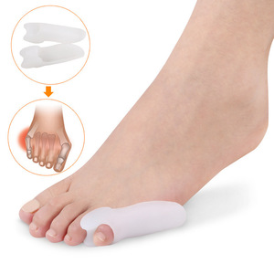 Semelles intérieures confortables en silicone SEBS unisexes avec séparateur d'orteils à trou unique Protecteur de valgus d'orteil et orthèse de soutien de la voûte plantaire - Product Image 2