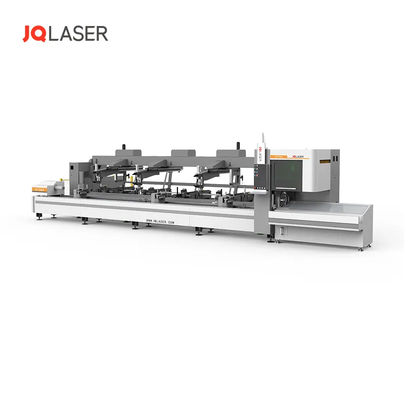 Tabung Laser 2KW kecepatan tinggi dan sinar H secara otomatis, mesin pemotong Laser pipa baja kecil