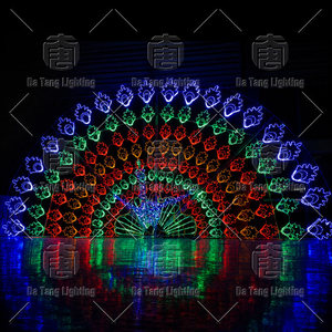 Large Christmas Peacock Motif Light LED Outdoor Decoration For Park Plaza Landscape Lighting Project - Product Image 4