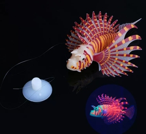 Super Pesce <span class=keywords><strong>Leone</strong></span> Luminoso Acquatico, Ornamento Colorato in Silicone Plastico per <span class=keywords><strong>Acquario</strong></span>, Decorazioni da 1L Esportate - Product Image 3