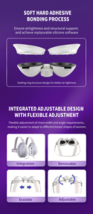 Electric Vacuum <b>Breast</b> Massager <b>Silicone</b> Cup Beauty Device Adjustable Intensity Home Salon Use - Product Image 2