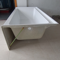 Baignoire autoportante rectangulaire en acrylique CUPC du Canada, 60x30 pouces, avec jupe avant, pour installation en alcôve ou encastrée