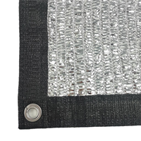Toile d'ombrage en aluminium réfléchissant argenté de qualité supérieure, tricotée en chaîne, en HDPE, taux d'ombrage 99%, pour chien, serre, balcon, extérieur, patio
