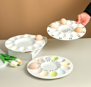 Керамический поднос для яиц креативный церемониальный поднос для завтрака в западном стиле - Product Image 3