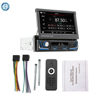 Henmall 7 inç geri çekilebilir multimedya dokunmatik ekran 1 Din araba Stereo radyo MP5 müzik çalar