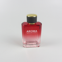 Bouteille d'emballage cosmétique Rectangle plat 100ml bouteille en verre de parfum de parfum clair vide
