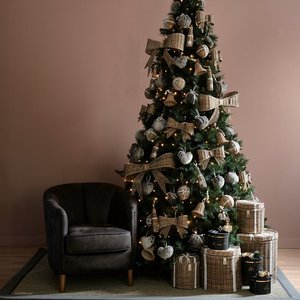 Llamativos adornos de pajarita de ratán, nudo de lazo marrón Natural para decoración navideña - Product Image 4