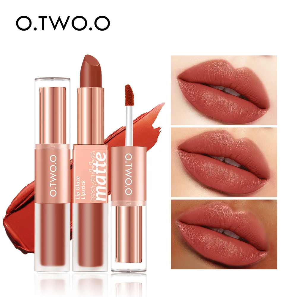 O.TWO.O Vendor Ladies Cosmetics Makeup Matte Waterproof Liquid Lipstick 2 in 1 Lip Gloss For All Skin Tones