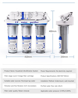 Filtre à eau domestique 6 étapes UF, purificateur d'eau non électrique à ultrafiltration avec inhibition de la calcification
