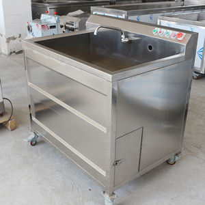 Neue Doppeltank-Blasen-Gemüse-und Obst waschmaschine mit SPS-Motor/automatischem Ozon reiniger für den Restaurant gebrauch - Product Image 5