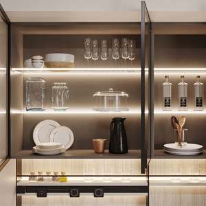 Modern Chinese Style Wood <b>Sideboard</b> with Ample Storage Durable Modular Design <b>for</b> Dining Room Bedroom Home Bar & Living Room - Product Image 4