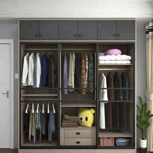 Modern Double Door Open Wardrobe Multi Layer Clothes Storage Furniture for Apartment Bedroom Dressing Room - Product Image 1
