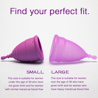 Nuevo Diseño, Juego de Copas Menstruales Reutilizables, Copas Menstruales Orgánicas, Esterilizador Lavable, Copas Menstruales de Silicona