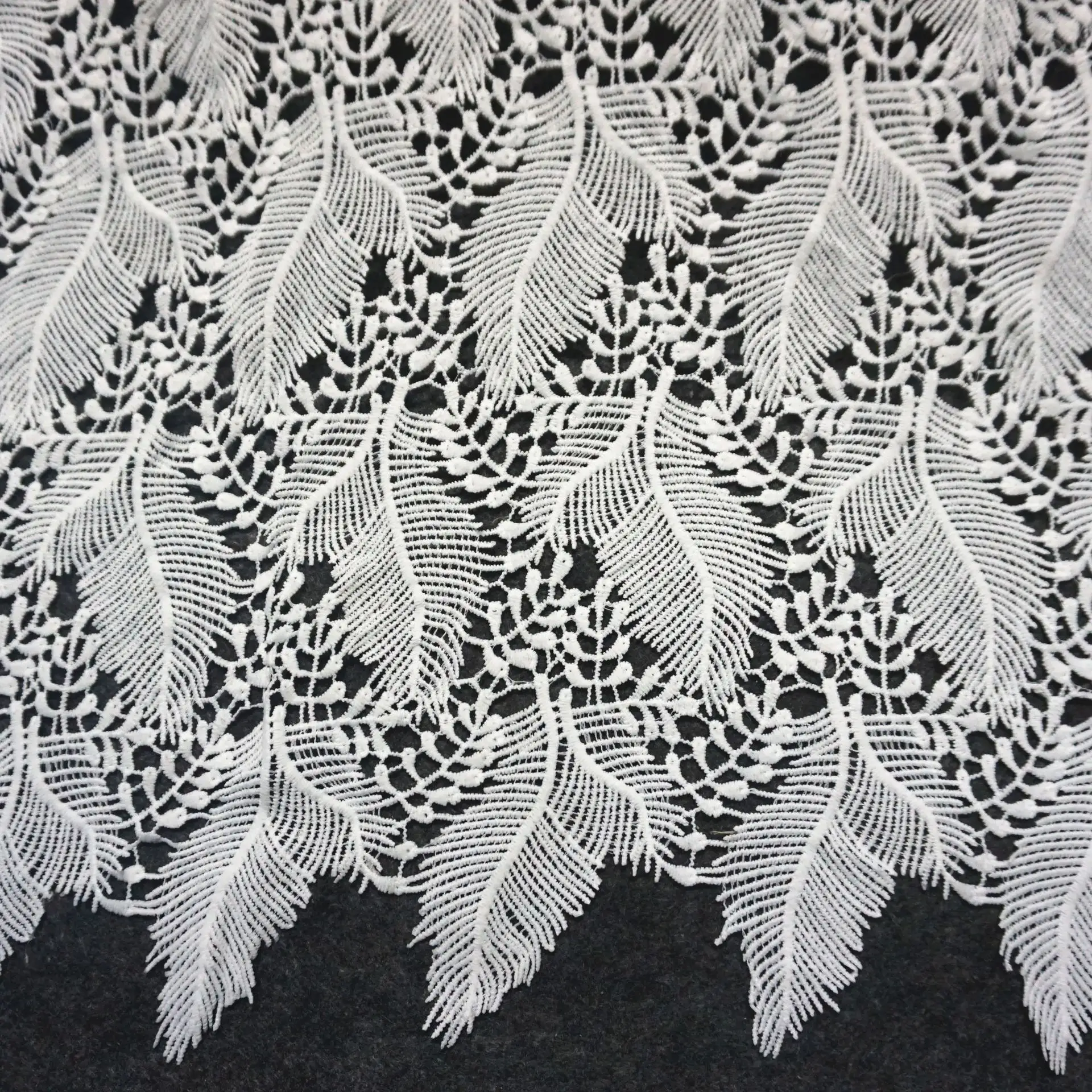 High Quality Chinese Factory Direct Prices Milk Silk White Guipure Trimming Lace milk silk lace trim fabric african