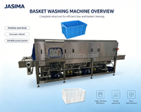 Laveuse automatique haute pression JASIMA pour caisses et plateaux en plastique, idéale pour l'agriculture industrielle - Vente chaude