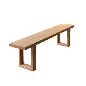 Table à manger en bois massif de style nordique, table en bois massif d'origine, banc long de style japonais simple, table longue en bois de frêne - Product Image 2
