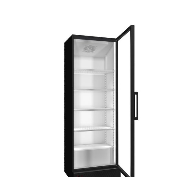 Single-Glass Door Upright Beverage Cooler Display Fridge Air Cooling Mechanical for Restaurant Drink Refrigeration