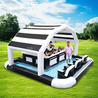 Bar de piscine gonflable en PVC personnalisé avec canapé, certifié CE, usage commercial, garantie 3 ans pour les événements de fête au bord de la piscine