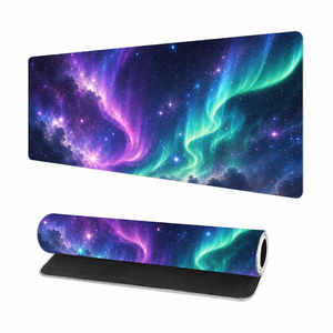 Tapis de souris de jeu en caoutchouc personnalisé, grand tapis de bureau étendu, tapis de souris long pour clavier d'ordinateur avec bord cousu - Product Image 3