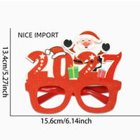 Lunettes de Noël style alphabet Moose pour adultes et enfants – Accessoires de fête et de déguisement