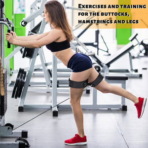 Uyluk manşetleri için ayarlanabilir spor salonu Fitness bantları egzersiz gücü eğitim egzersiz aksesuar özelleştirilebilir yastıklı kayış döngü bacaklar - Product Image 5