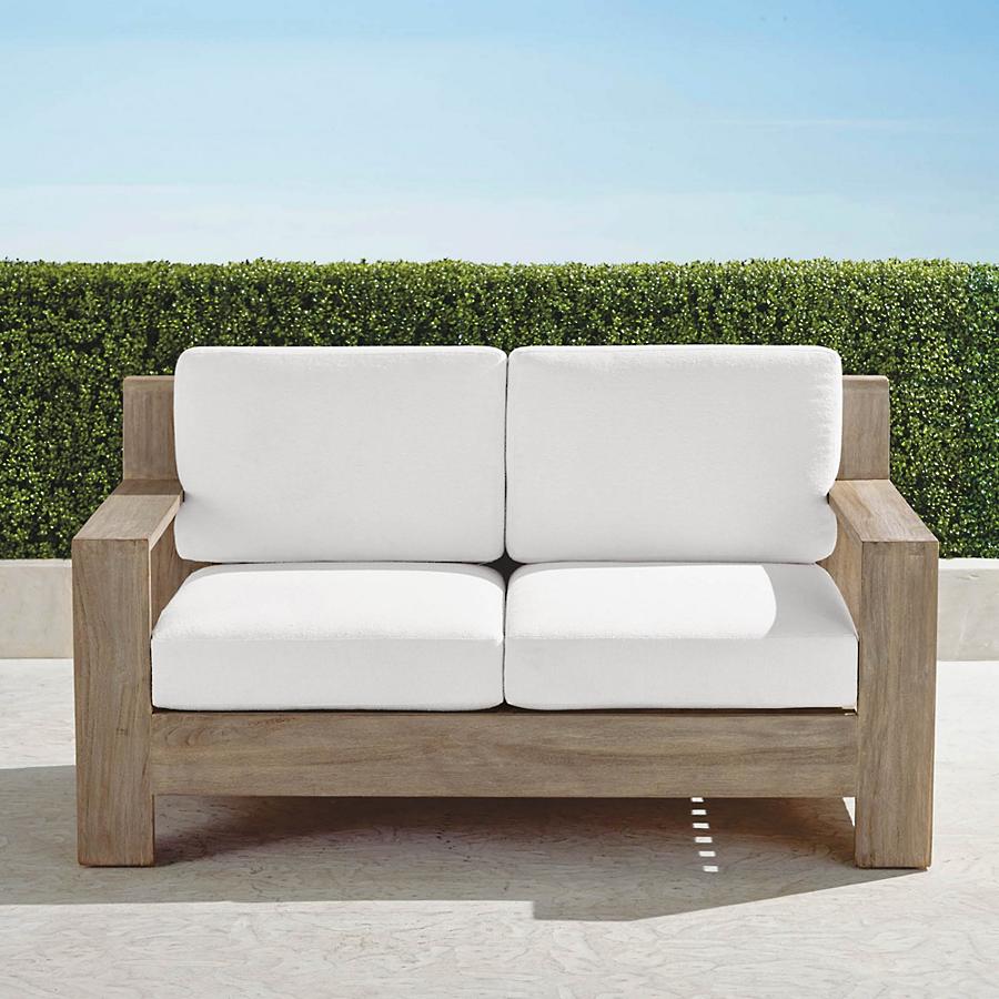 High end luxury garden furniture set teak wood outdoor modern sofa sectionals with cushion