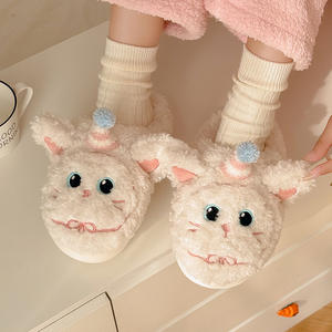 2025 new Women's Winter Thickened Cotton for <b>Slippers</b> Autumn Indoor <b>Home</b> Warm Labubu Plush Fashion Fur for <b>Slippers</b> Wholesale - Product Image 2