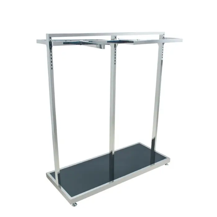 Modern Stainless steel garment shop clothing store retail clothes rack display