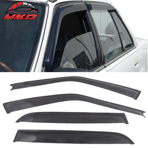Viseras para ventanas de Honda Civic 88-91 Sedán, 4 piezas, con cinta adhesiva, protección contra lluvia y sol, de policarbonato, para ventanas laterales de coche. - Product Image 1