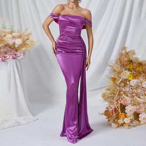 ZYHT ملابس ذات نوعية جيدة للنساء حصرية أرجواني ليلك وصيفات العروس فساتين سهرة Curvy - Product Image 1