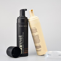 Bouteille en mousse PET 150ml 200ml pour sérum de soin de la peau, nettoyant visage, emballage cosmétique en plastique en gros, carton personnalisé sérigraphié