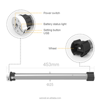 Moteur de store enrouleur rechargeable par batterie, Zigbee Tuya, batterie au lithium, moteur tubulaire de charge