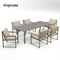 Ensemble de meubles d'extérieur modernes et imperméables, chaise de jardin pour hôtel, mobilier de salle à manger en aluminium, chaise d'extérieur pour restaurant, café