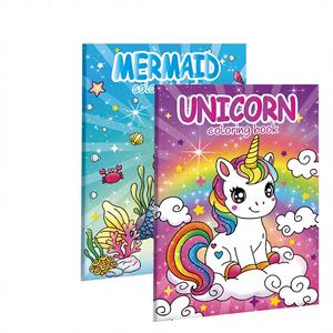 Libro de <span class=keywords><strong>Colorear</strong></span> Infantil de Dibujos Animados, Sirena Flash, 48 Páginas, Niña Unicornio, Caballo Arcoíris, Papel Offset, Hecho en China, Producto Nuevo - Product Image 2