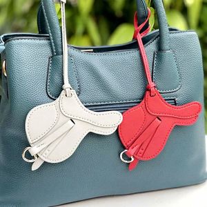 Leather Saddle <b>Bag</b> <b>Charm</b> Equestrian Style Horse Saddle Keychain Fashion <b>Bag</b> Pendant Decoration for Women - Product Image 2