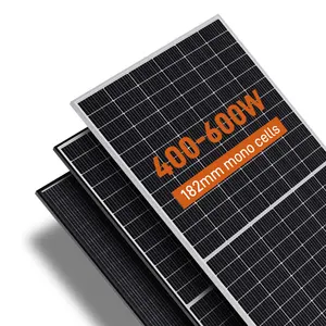 Europa Magazijn Pv Zonnepaneel 400 Watt 400 W 410W 450W 500W 550W 600W 700W Fotovoltaïsche Paneel Zwart Zonnepanelen 550W Voor Thuis