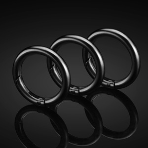 Mini <span class=keywords><strong>mousqueton</strong></span> à ressort en métal <span class=keywords><strong>30mm</strong></span>, fermoir rond pour la fabrication de bijoux, sac à main, porte-clés - Product Image 2