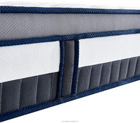 Vente en gros de meubles compressés pour chambre à coucher, matelas hybride de luxe à ressorts ensachés, tissus doux, garantie 10 ans pour l'hôpital, grande taille