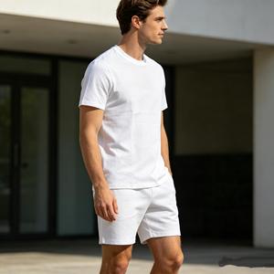 Camiseta de hombre, oversize, cuello redondo, manga corta, color sólido, algodón, estilo casual, corte regular, longitud normal, camiseta blanca para hombre - Product Image 4