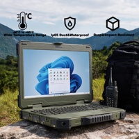 Nieuwe Intel op maat gemaakte robuuste laptop 15,6 inch industriële pc groen IP65 verzegeld valbestendig aangepaste poorten voor noodgevallen