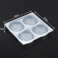 Jetable PP Plastique Crevettes Gâteau Plateau Alimentaire Anti-Gel PET Conteneur de Stockage pour Sushi Bento Boîte Gelée Rectangulaire pour Emballage