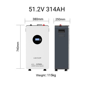แบตเตอรี่ลิเธียมไอออน Lovsun Split Factory Price 51.2V 314Ah 16kWh ระบบกักเก็บพลังงานภายในบ้าน ระบบสำรองไฟฟ้าพลังงานแสงอาทิตย์ CAN OMS48100 คุณภาพสูง - Product Image 3