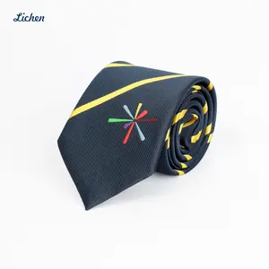 Custom Handsome Polyester Logo Neck Ties Gravatas Tie for School Uniform Ties